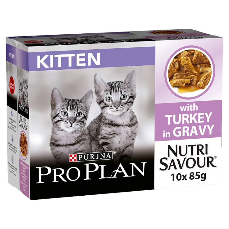 Pro Plan Kitten Healthy Start With Turkey In Gravy 10x85g (Pack of 4)